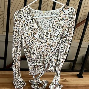 Boden faux wrap blouse